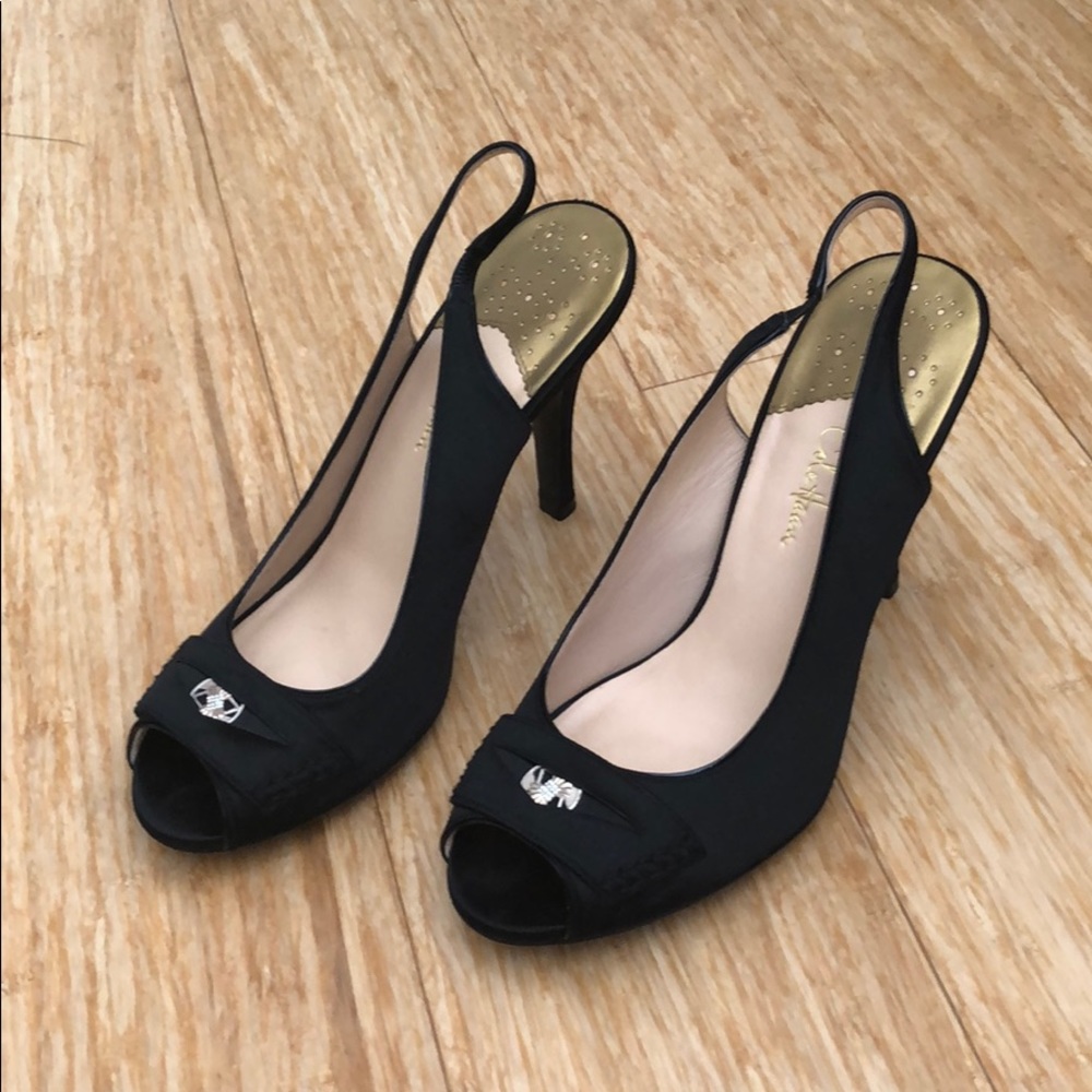 Cole Haan Air open toe satin heels size 9.5